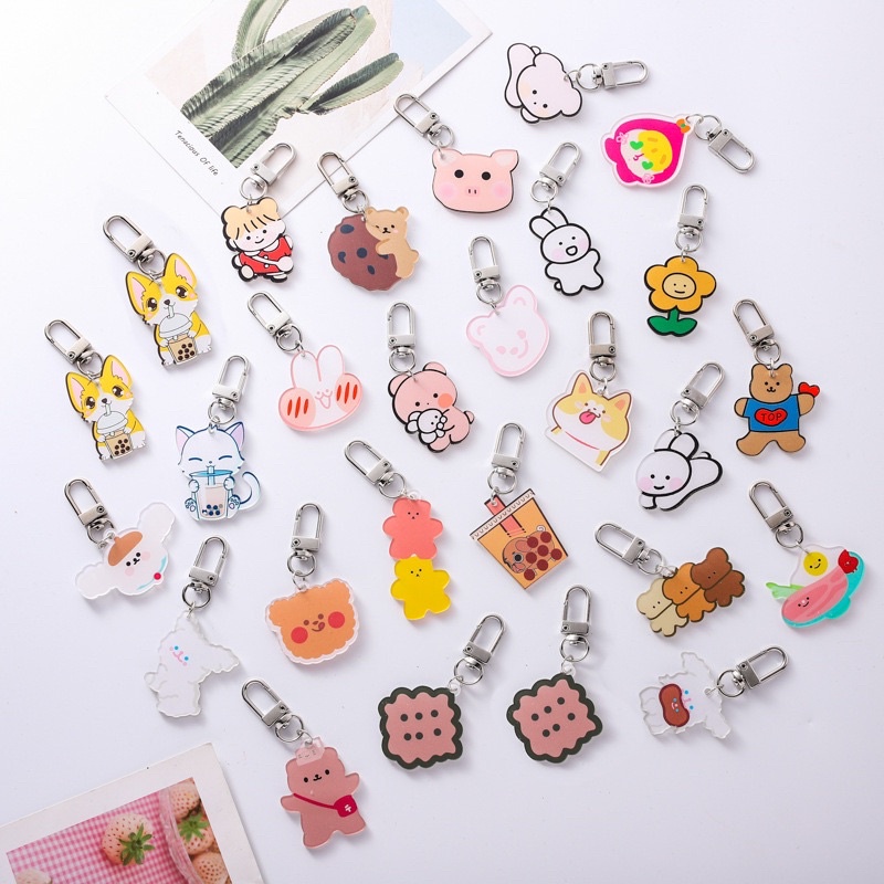 Móc Khóa Acrylic Họa Tiết Hoạt Hình Dễ Thương