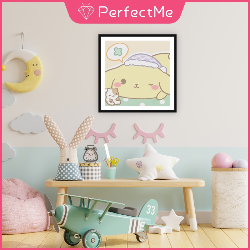 Bộ Tranh Đính Đá 5D Tự Làm 30x30cm Hình Mèo Hello Kitty