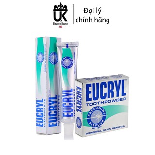 Combo Bột Tẩy Trắng Răng Và Kem Trắng Răng Eucryl