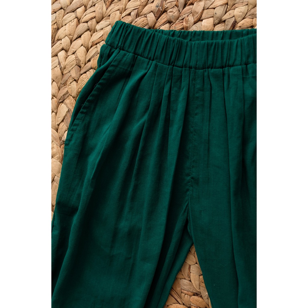 [LITTLE PINK] Summer comfy pants - Quần thô lanh bo gấu bé gái
