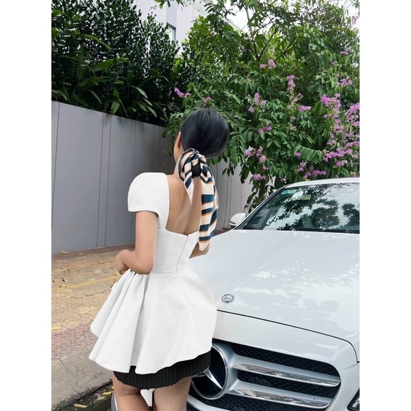 Set áo peplum tay tiên phối chân váy dập ly siêu xinh - KÈM HÌNH THẬT USA FASHION
