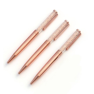 Nth123 - Set 3 bút bi mạ vàng hồng đính đá pha lê xinh xắn