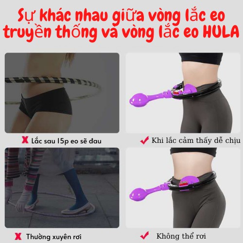 VÒNG LẮC EO THÔNG MINH HULA HOOP THƯƠNG HIỆU CÁT Á - Giảm mỡ bụng, điều hòa nhịp tim, massage,giảm béo