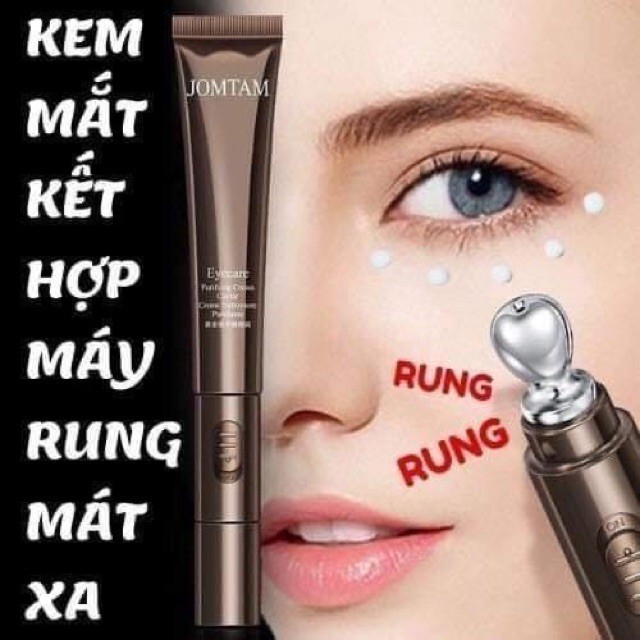 KEM TRỊ QUẦNG THÂM MẮT KÈM CHẾ ĐỘ RUNG MÁT XA TAN BỌNG MẮT HỘP NÂU MÃ 02