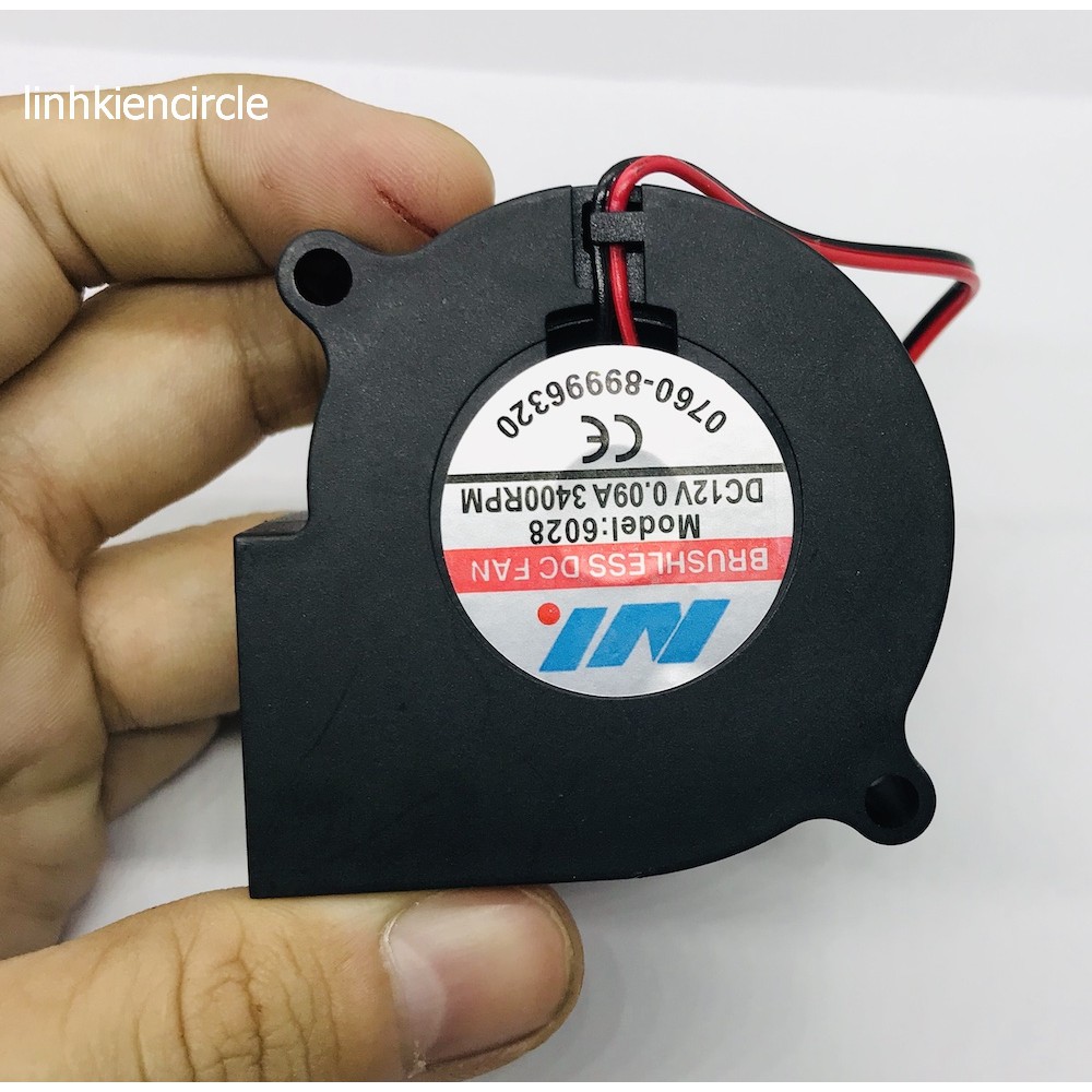 Quạt thổi gió mini motor không chổi than 6V - 24V chạy êm thuổi thọ cao - LK0180