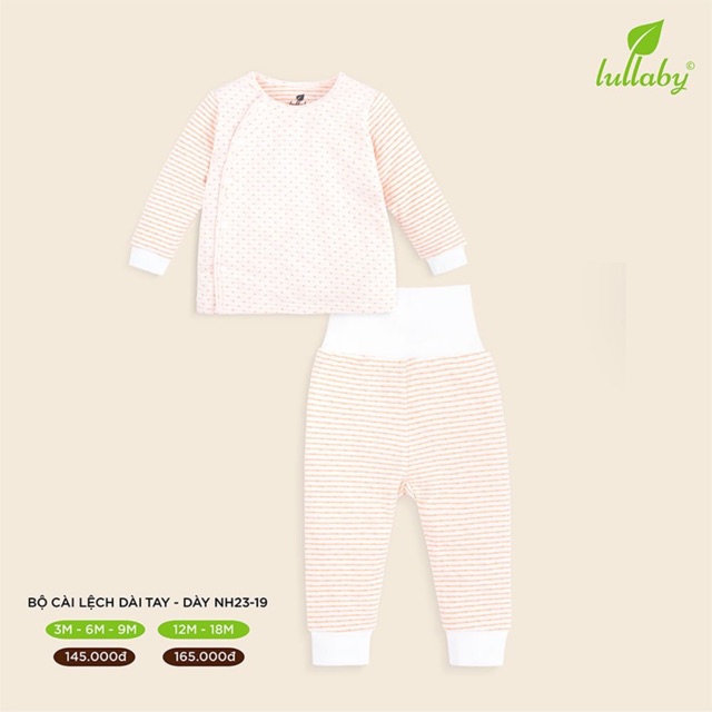 Bộ cài vai bé trai/ gái TD cotton 2 lớp Lullaby