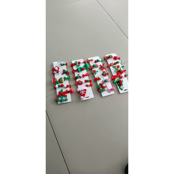 Sét 10 kẹp tóc noel