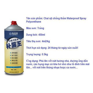 Bình xịt chống thấm, dột nước YBL PAINT Polyurethane 450ml