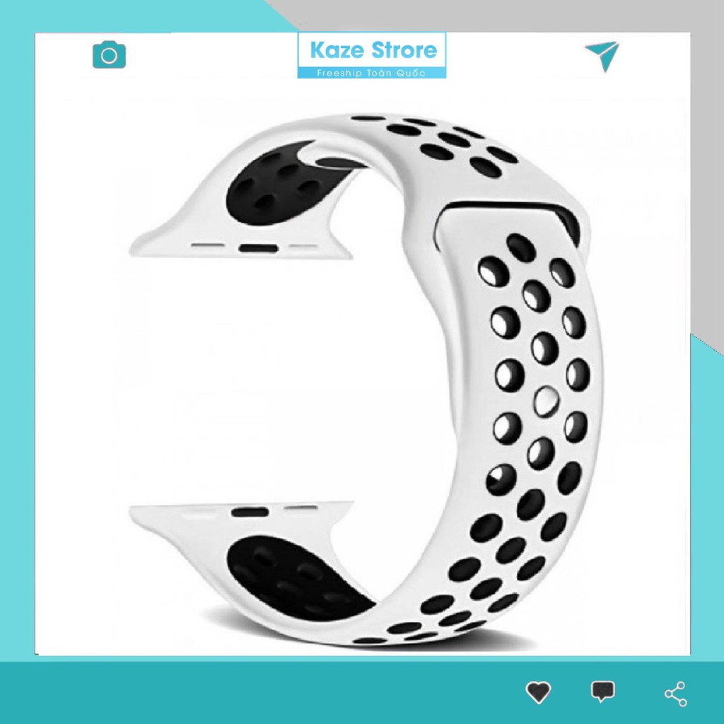 Dây Đeo Apple Watch Cao Su Thể Thao Nike Sport Series 6/5/4/3/2/1 kích thước 38mm 40mm 42mm 44mm - Kaze Store