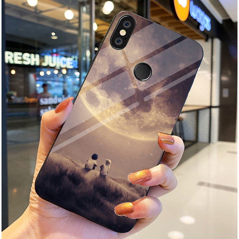 Ốp Lưng XIAOMI NOTE 6 PRO, REDMI 6 PRO, A2 Lite ,Mi 8,MI 8 SE Ốp kính bóng cao cấp Phi Hành Gia