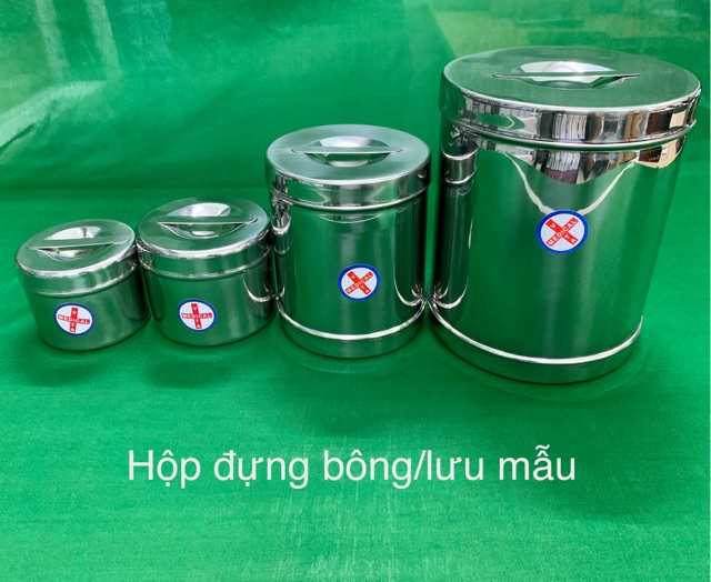 HỘP ĐỰNG BÔNG GÒN INOX CÁC CỠ HỘP BÔNG CỒN INOX