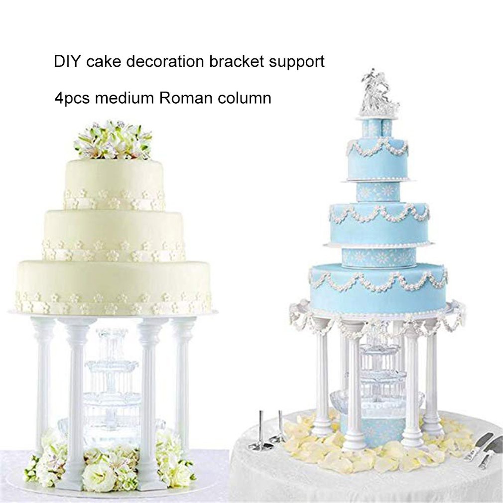 Bộ 4 mô hình cột trụ trang trí phong cách La Mã 12.5cm