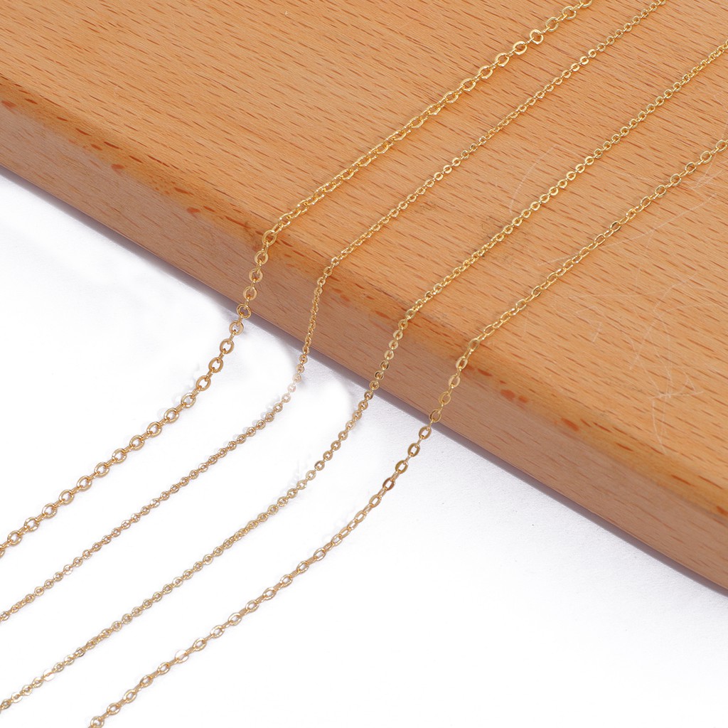 Beadia Vòng cổ Mặt Oval Mạ Vàng 18k Làm Trang Sức Thủ Công