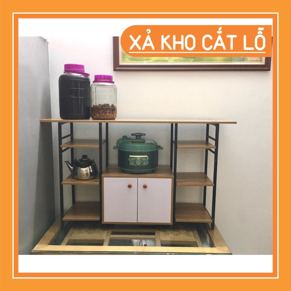 Kệ bếp, kệ lò vi sóng đôi có cửa 3 gian