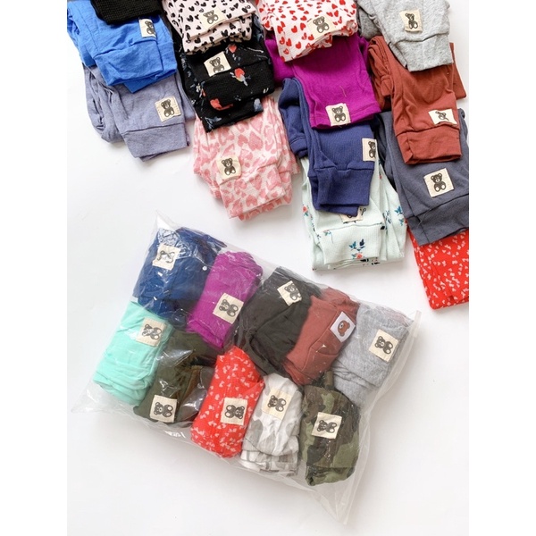 Set 4 quần thun dài cho bé trai bé gái size từ 10-20 cân