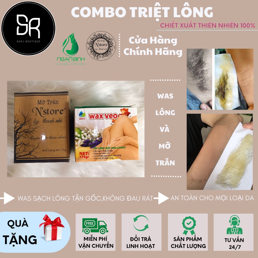 COMBO WAS TẨY LÔNG + MỠ TRĂN TRIỆT LÔNG