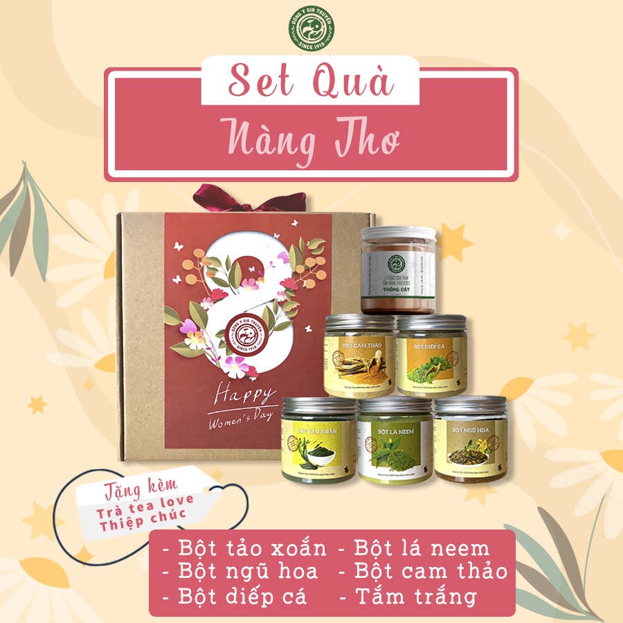 Set quà tặng 8/3 dưỡng da làm đẹp cho chị em phụ nữ giúp làm đẹp, dưỡng trắng và cấp ẩm cho da, chống lão hóa hiệu quả