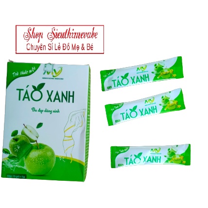 Gói dùng thử, trào thảo mộc táo xanh, giảm cân, da đẹp dáng xinh