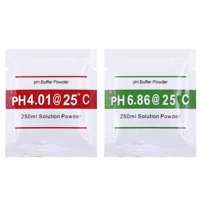 Bộ 2 gói bột hiệu chỉnh độ PH 4.0 và 6.86 - bột test ph cho bút đo ph của nước