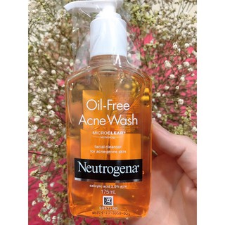 Sữa rửa mặt cho da mụn Neutrogena Oil Free Acne Wash MicroClear 175ml