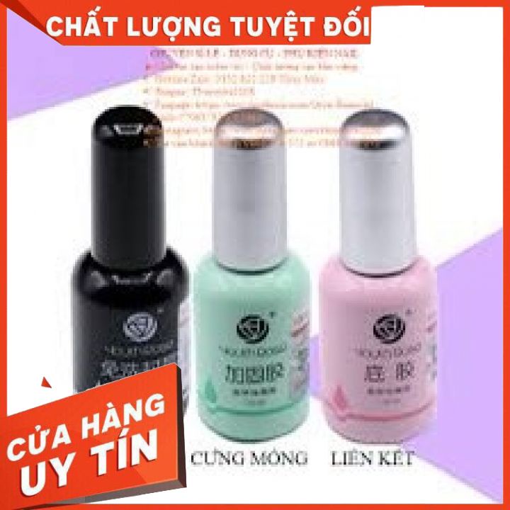 Base-Top-Cứng Móng Hoa Hồng Hàng Chuẩn loại 1 -độ bấm chắc _siêu bóng(sơn gel)