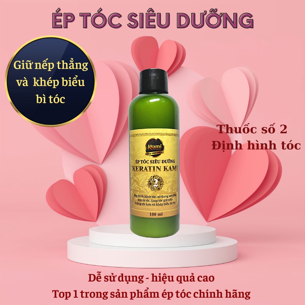 Thuốc duỗi tóc tại nhà siêu dưỡng collagen KAMI 100ml, thuốc ép tóc KERATIN phục hồi không cần định hình