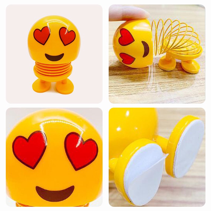[Mới] Đồ Chơi Búp Bê Đầu Lắc Hình Biểu Tượng Cảm Xúc Vui Nhộn Mới Lạ Cho Xe Hơi