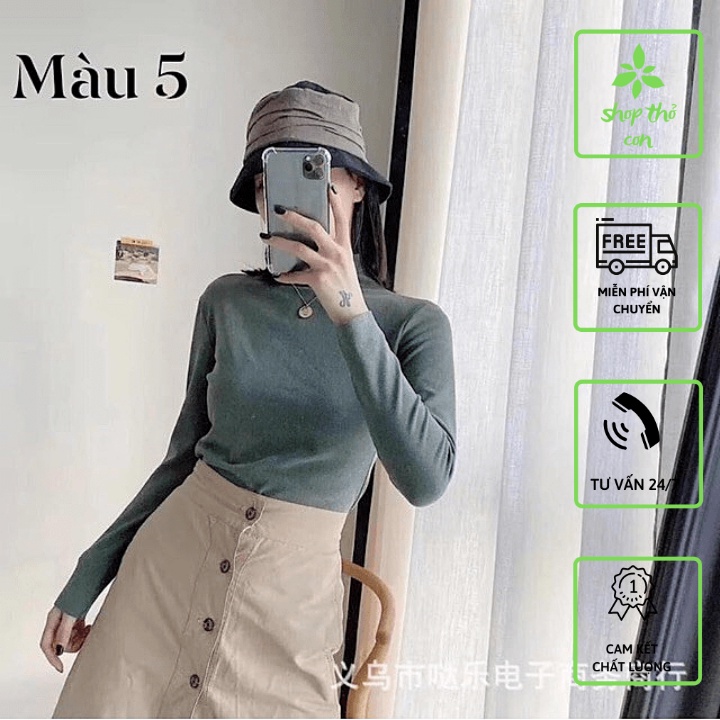 Áo giữ nhiệt nữ ,Chất liệu len tăm, Cổ 3 phân giữ nhiệt xuất Nhật túi zíp "Mote"(có buôn sỉ) - THO43