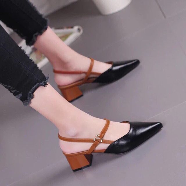 GIÀY CAO GÓT BÍT MŨI 5 PHÂN PHỐI 2 MÀU