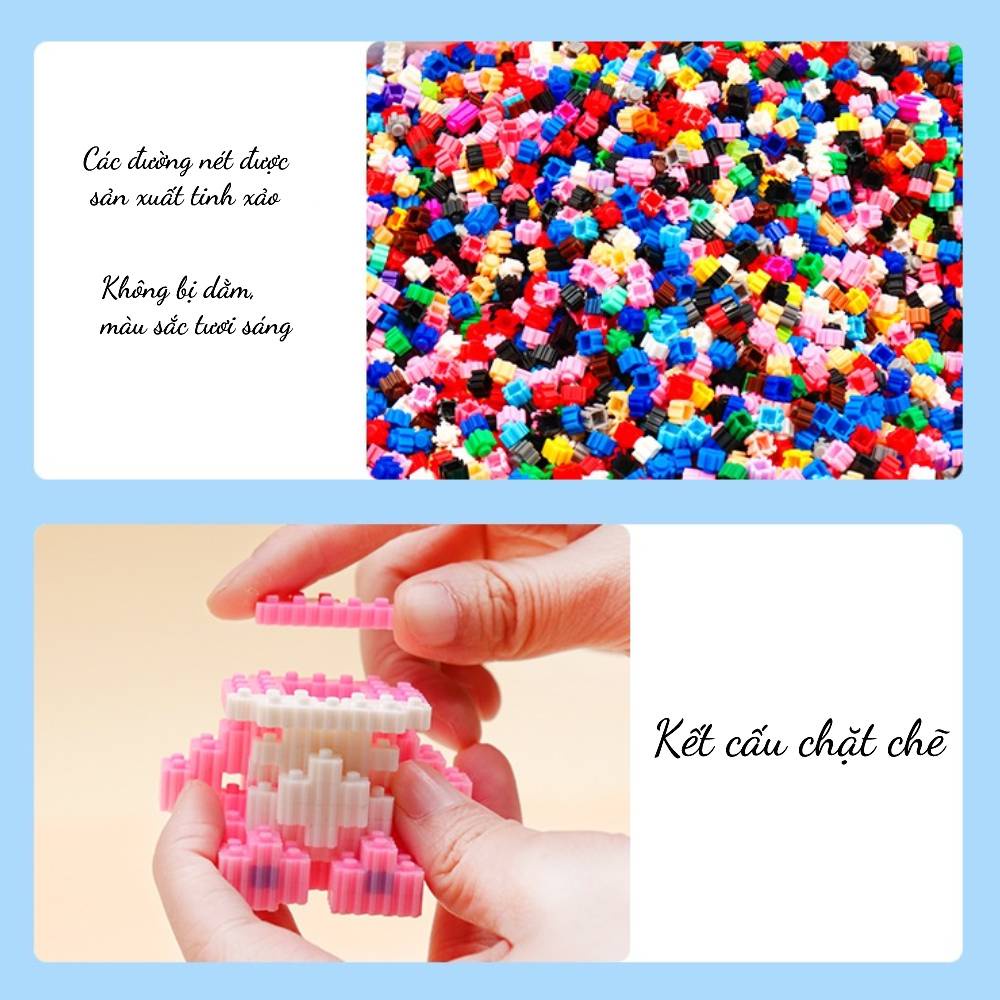 Ghép Hình Bear Brick Đồ Chơi Xếp Hình Gấu 55cm Có Hộc, Có Đèn Nhựa ABS Trang Trí Nhà Cửa, Quà Tặng Sinh Nhật