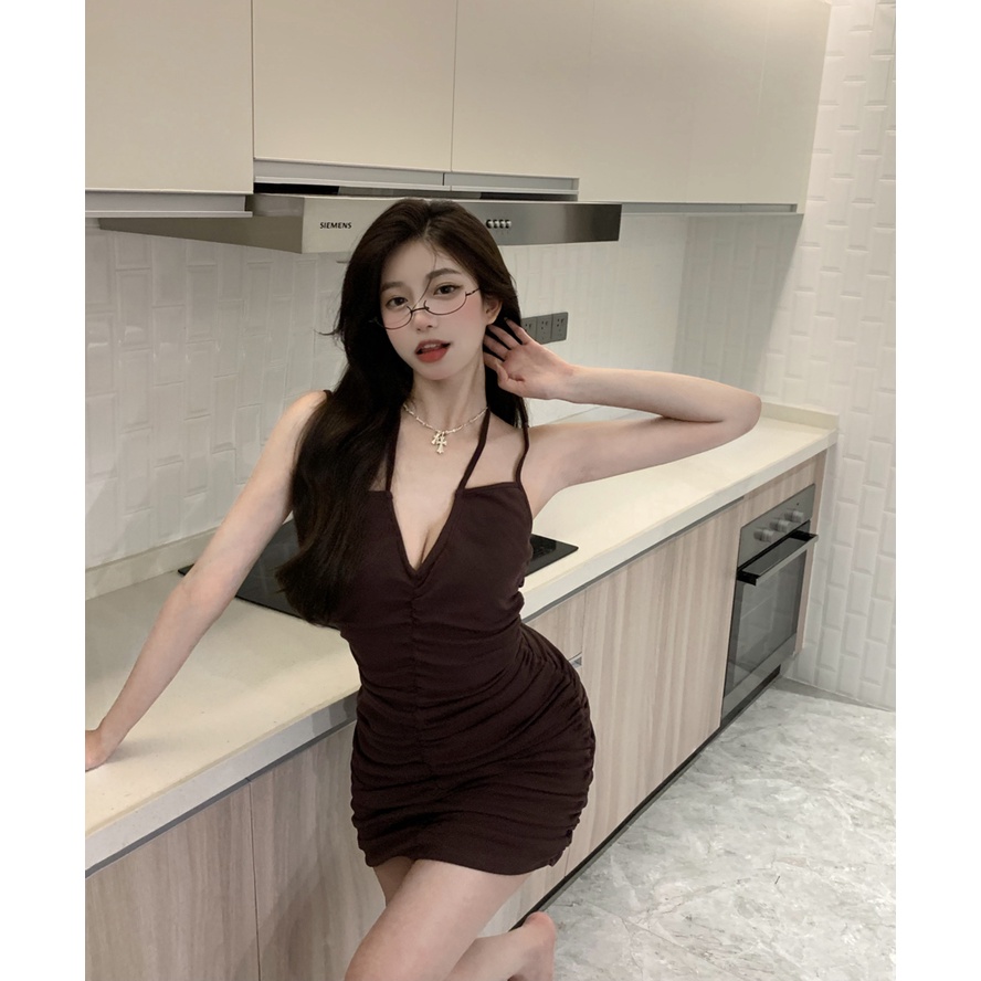 COZOK Set Đầm Áo Tay Dài Trẻ Trung Quyến Rũ Dành Cho Nữ