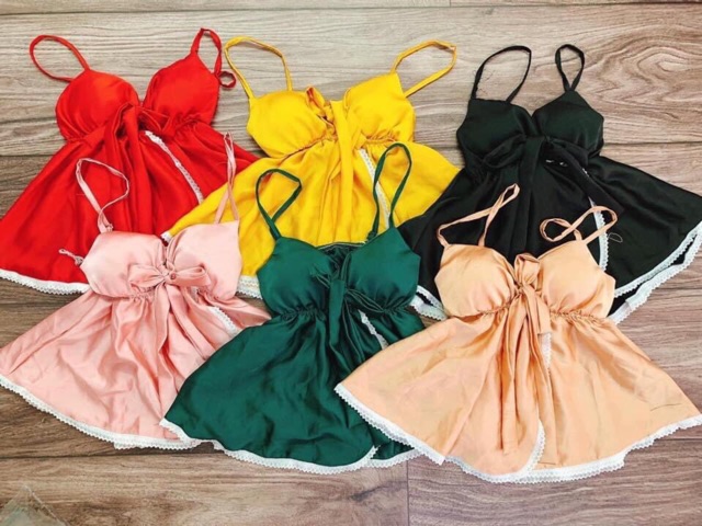 [Mã WA1606 giảm 15% đơn 99k] 🍁FREE SHIP🍁 ĐỒ NGỦ SEXY LỤA SATIN PHỚI NƠ VIỀN REN 🍁SALE SOCK🍁 ĐỒ NGỦ SEXY CAO CẤP | BigBuy360 - bigbuy360.vn