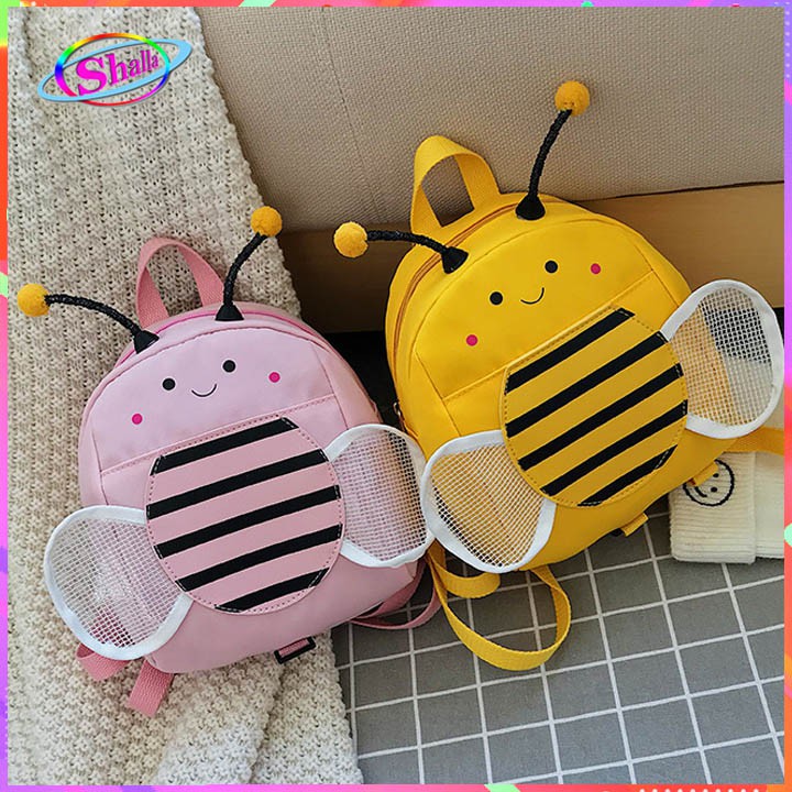 balo cho trẻ em đi học mẫu giáo hình Ong vườn hoa thời trang dễ thương tặng combo 4 món Shalla