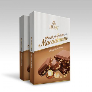 Socola thanh 50g mắc ca | Henk Chocolate