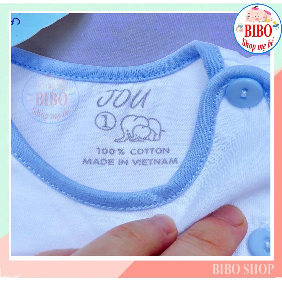 (Chất đẹp)Quần Áo Cho Bé Sơ Sinh Bác Sĩ Tay Dài Tay Ngắn Vải Cotton 100% Mịn Mát_JOu Trắng