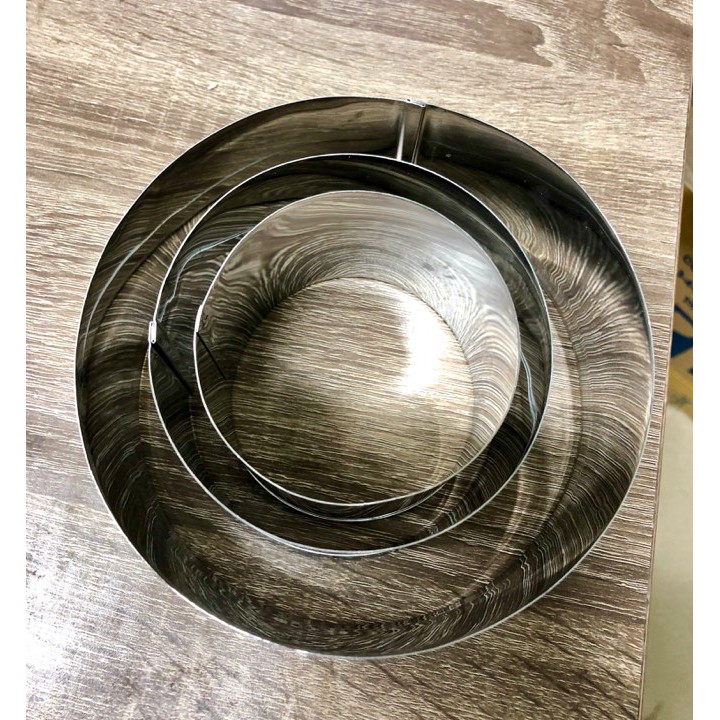 Khuôn ring inox tròn 8cm-10cm-12cm-14cm