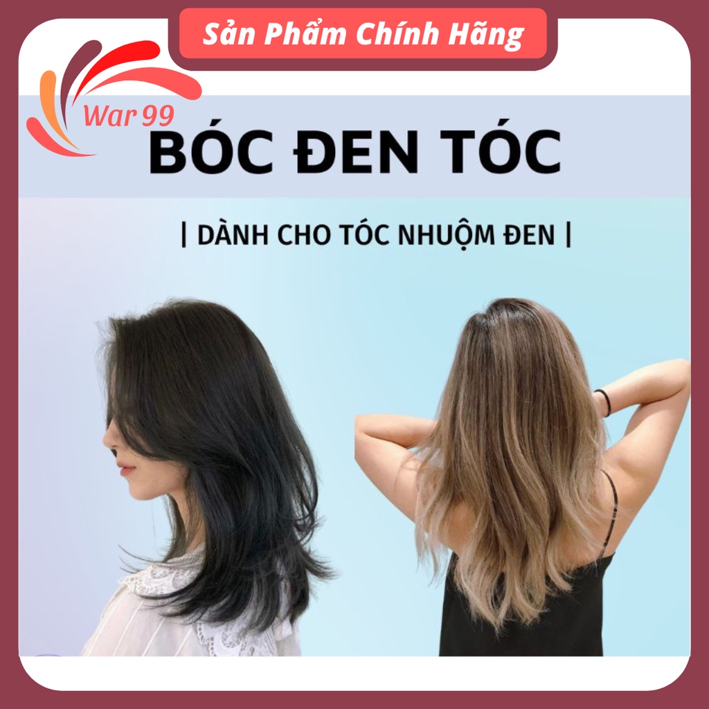 BÓC ĐEN Thuốc nhuộm tóc bóc màu tóc đen tặng kèm oxy găng tay mũ ủ