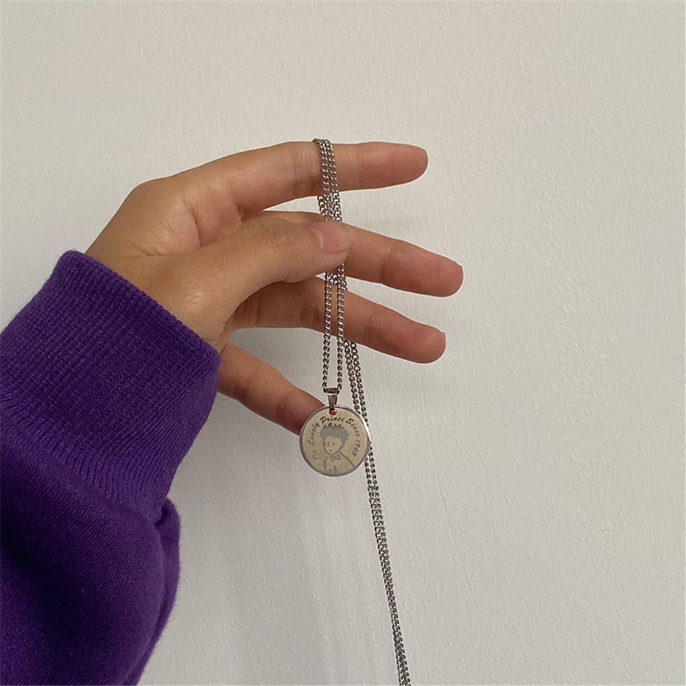 vòng cổ Mặt Tròn Phong Cách Hip Hop Cho Nam Và Nữ