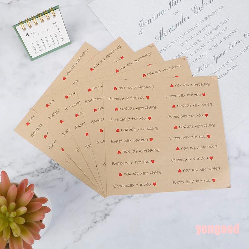Set 100 Sticker Giấy Kraft In Chữ Best For You To Trang Trí