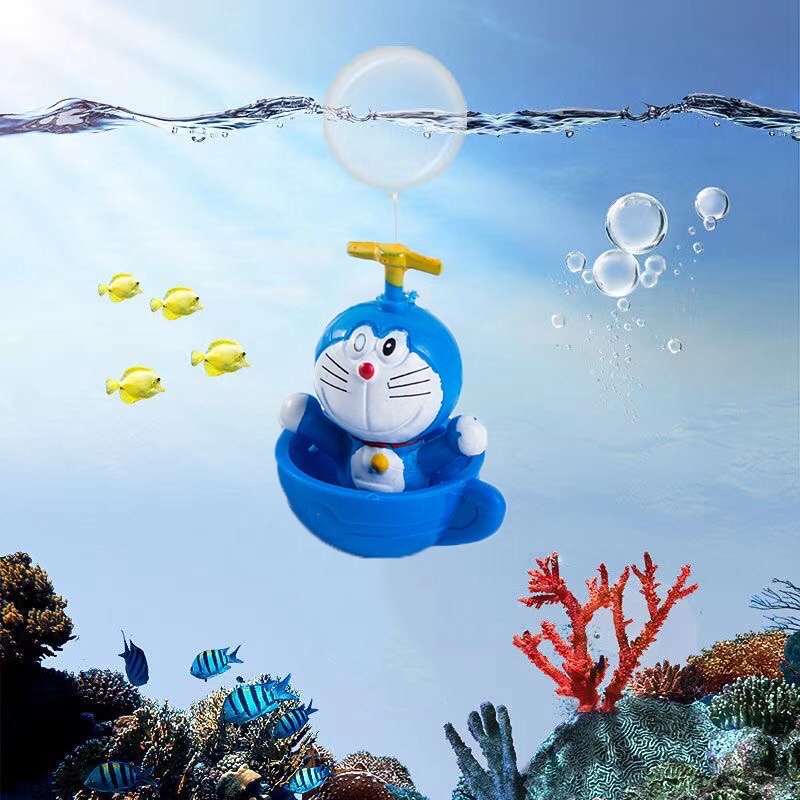 Mô Hình DOREMON Bóng Bay Trang Trí Hồ Cá Tép, Thuỷ Sinh