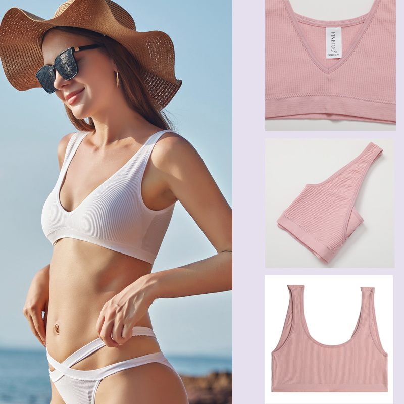 Cute Byte Áo Lót Croptop Hai Dây Cổ Chữ V Nâng Ngực Gợi Cảm Dễ Thương Cho Bạn Gái