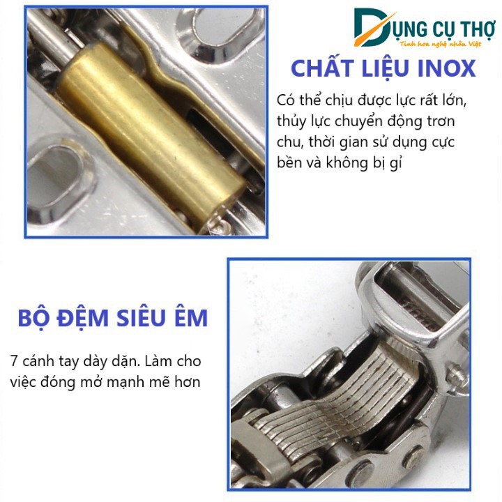 Bản lề tủ bản lề cánh cửa bản lề giảm chấn inox loại cao cấp