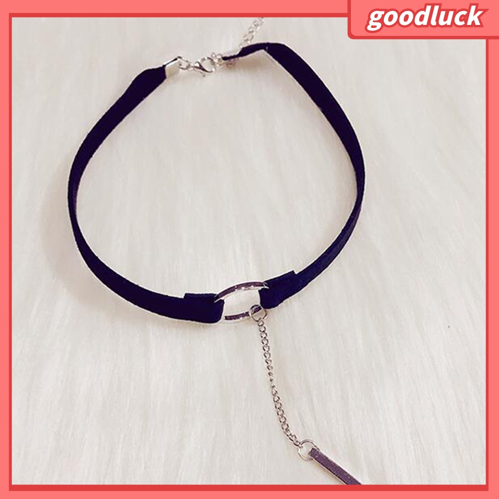 Vòng cổ ngắn mặt thanh kim loại thời trang cho nữ