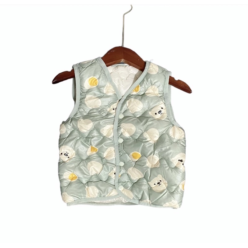 Áo gile phao trẻ em , áo khoác gile phao hoạ tiết xinh xắn cho bé trai bé gái 8-20kg