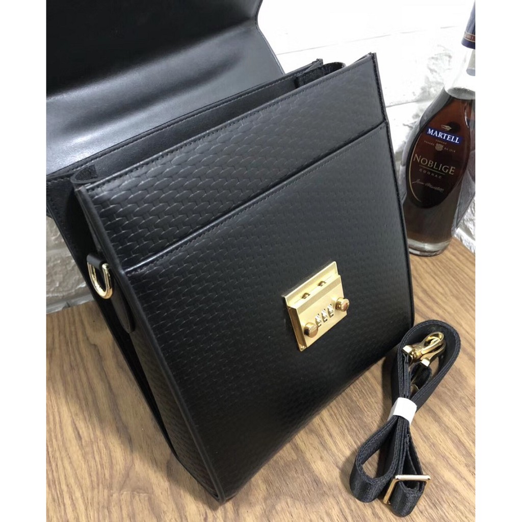 Cặp da Công sở khóa số cao cấp dáng đứng MontBlanc 1005