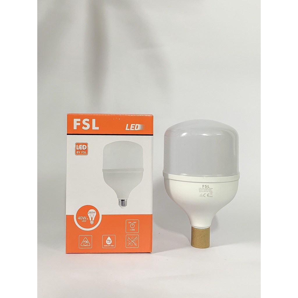 BÓNG ĐÈN LED BULB TRỤ E27 FSL 20W, 30W, 40W, 50W Ánh sáng Trắng Hàng Chính Hãng
