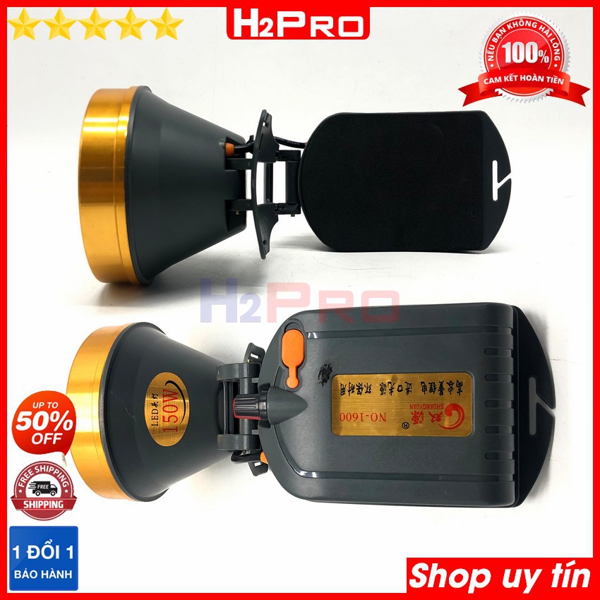 Đèn Pin Đội Đầu Siêu Sáng 150W Shangyuan 1600 Xa 500m Pin Trâu 10400Mah-Chống Nước, Ánh Sáng Vàng Hoặc Trắng-H2Pro Tech
