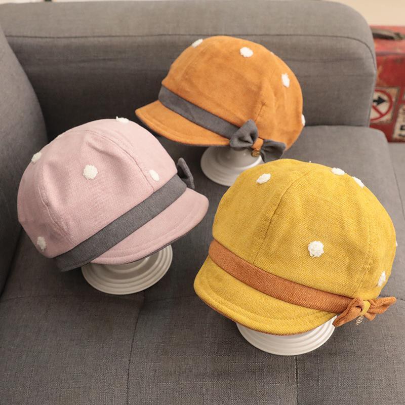 Mũ nồi họa tiết chấm bi cổ điển dành cho bé gái