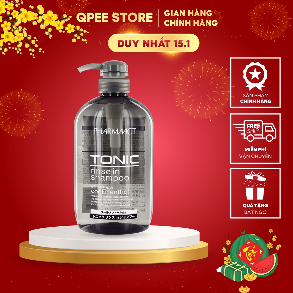 Dầu Gội Dành Cho Nam Tonic Pharmaact 600ml Nhật Bản _ QPEESTORE