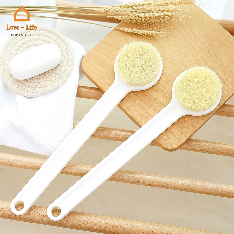 Bàn Chải Tắm Cán Dài Lông Nylon Mềm Mại Mát Xa Tẩy Tế Bào Chết Cho Da 36.5CM